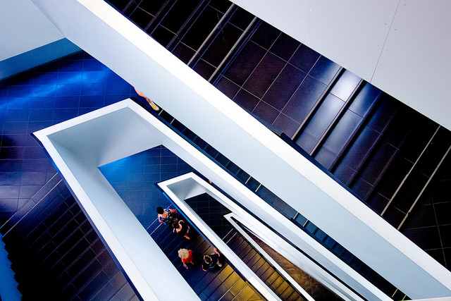 Open stairwell at the Royal Ontario Museum